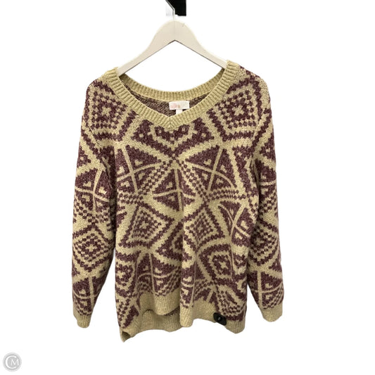 Sweater By Belle By Kim Gravel In Beige, Size: L