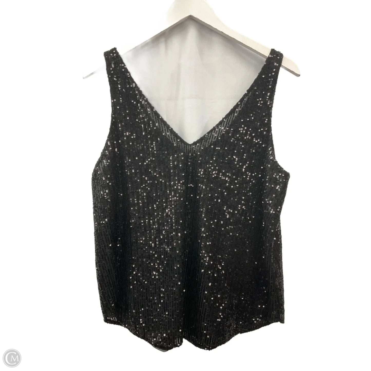 Top Sleeveless By Loft In Black, Size: M