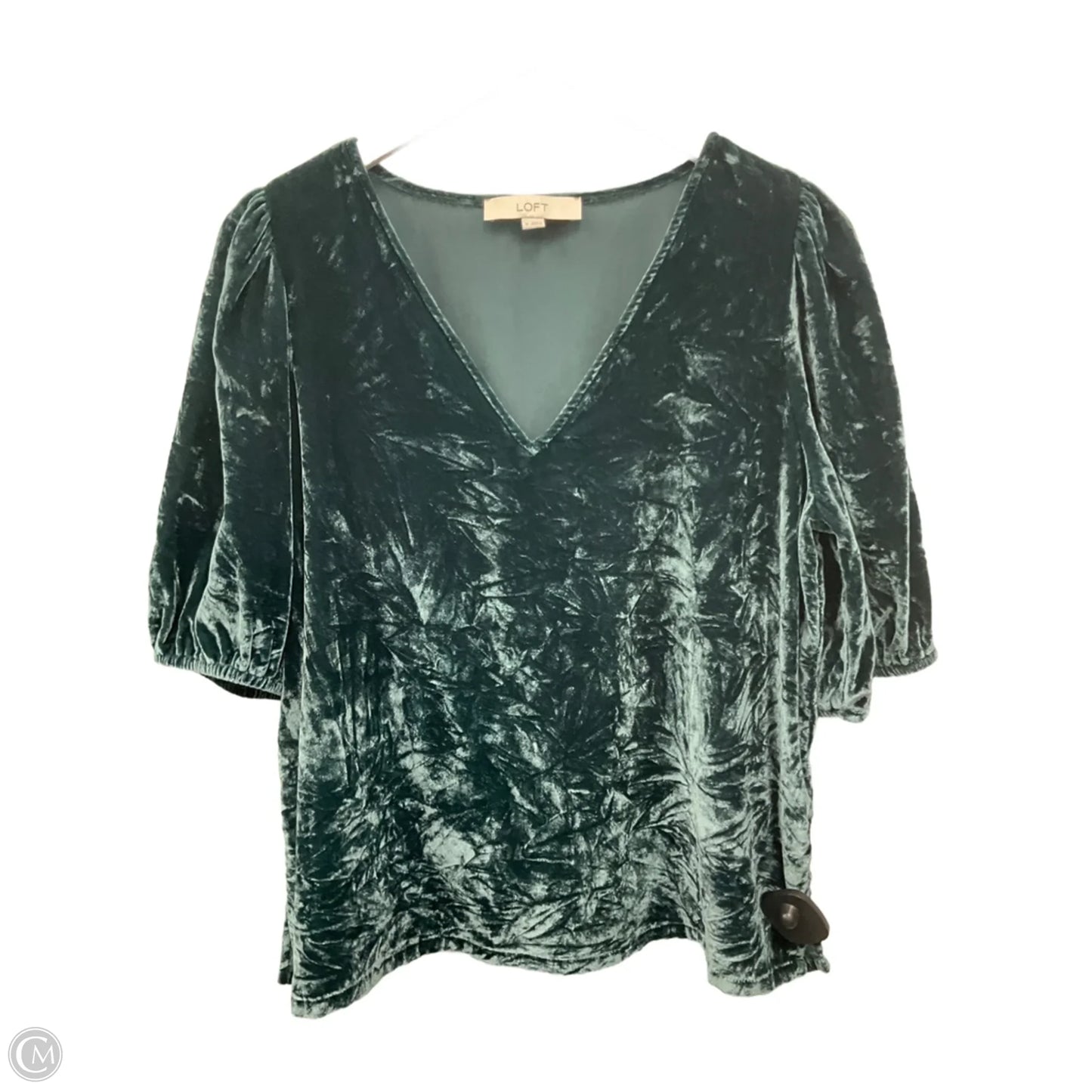Top Short Sleeve By Loft In Green, Size: M