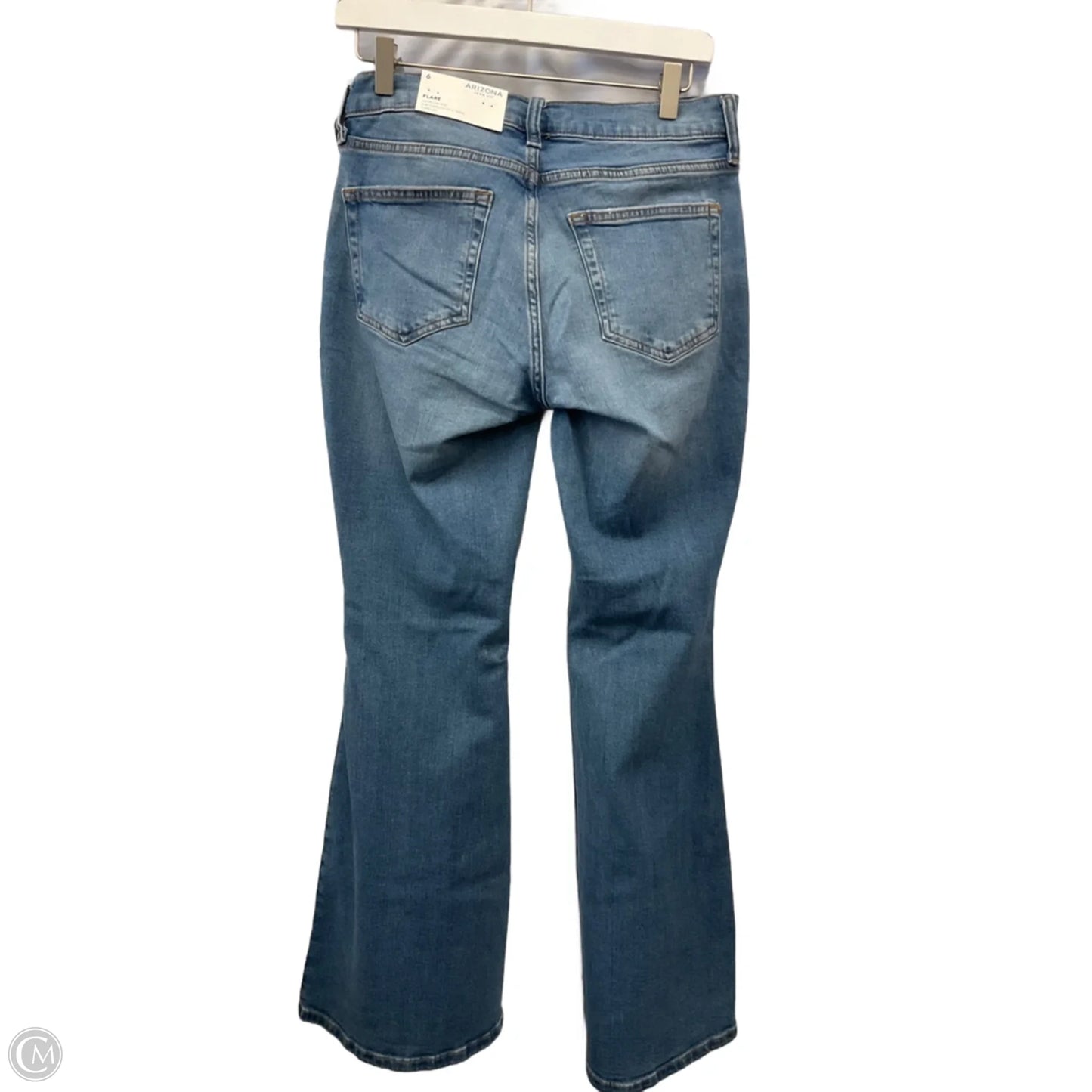 Jeans Flared By Arizona In Blue Denim, Size: 6
