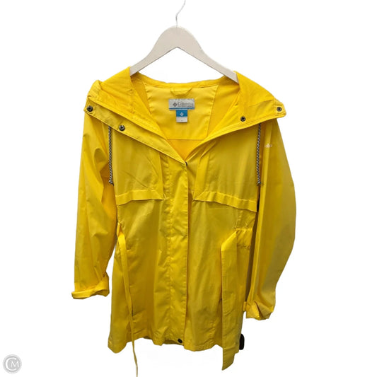 Jacket Windbreaker By Columbia In Yellow, Size: S