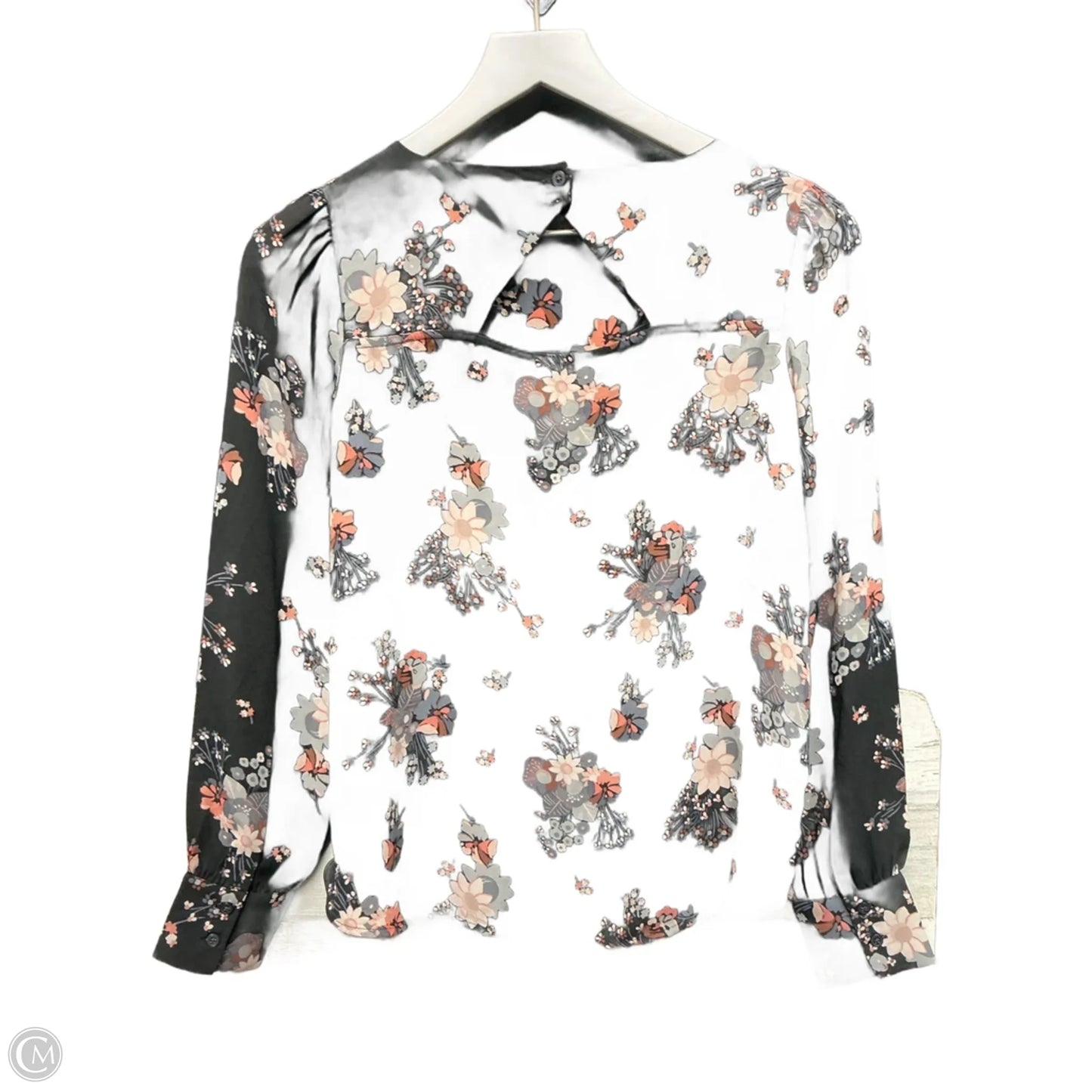 Top Long Sleeve By Loft In Black & Grey, Size: Xs