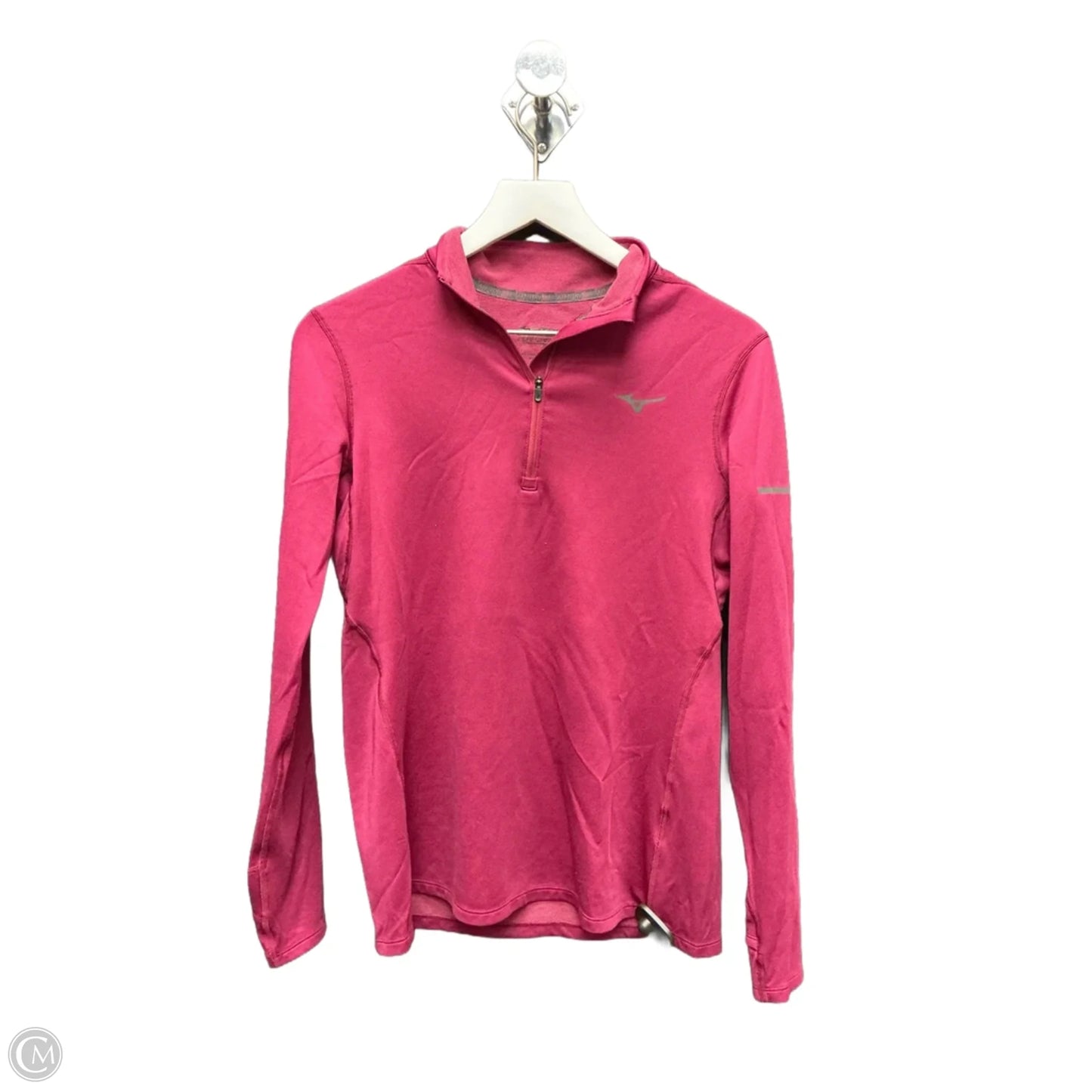 Athletic Top Long Sleeve Collar By Mizuno In Purple, Size: M