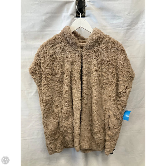 Vest Faux Fur & Sherpa By Clothes Mentor In Tan, Size: L