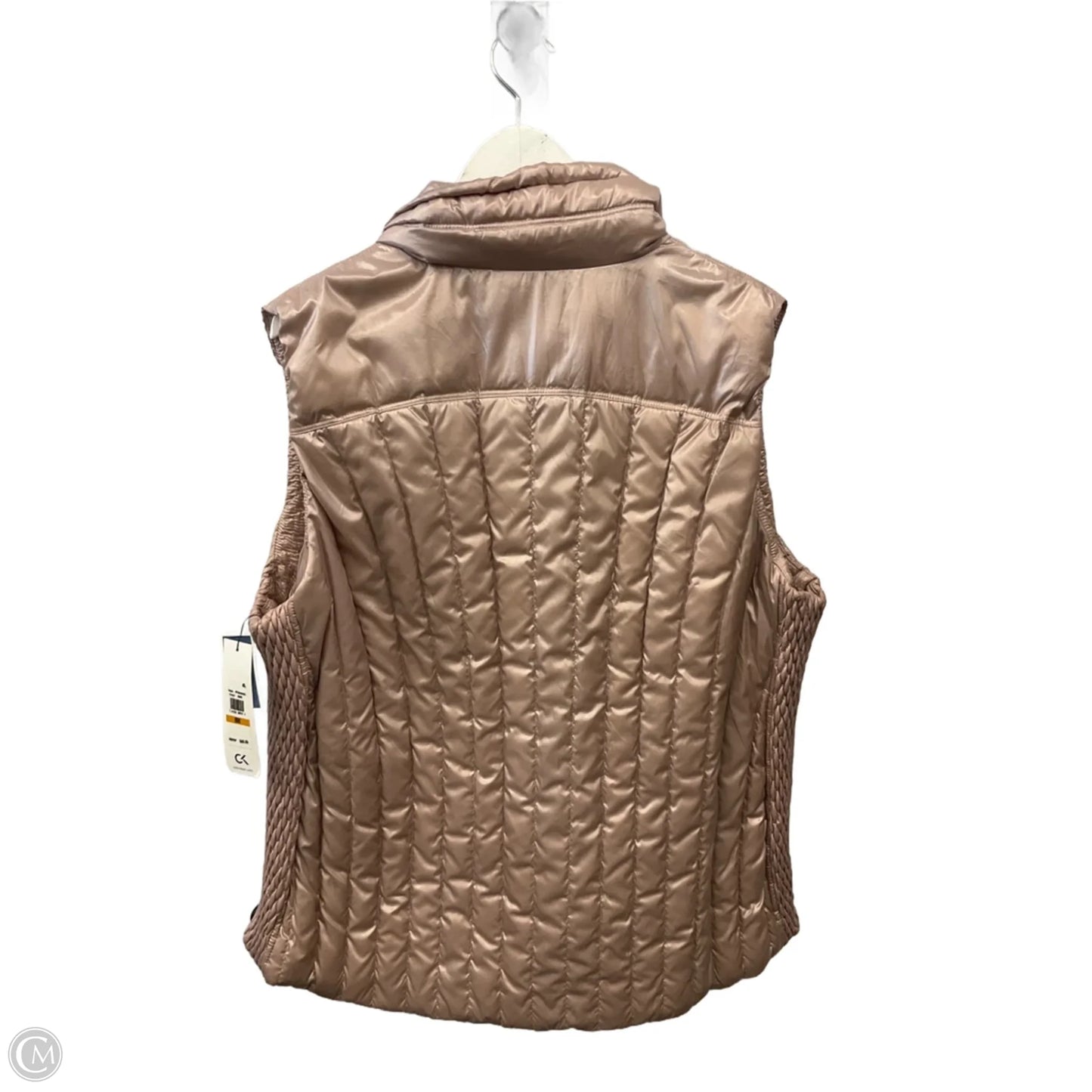 Vest Puffer & Quilted By Calvin Klein In Rose Gold, Size: 3x
