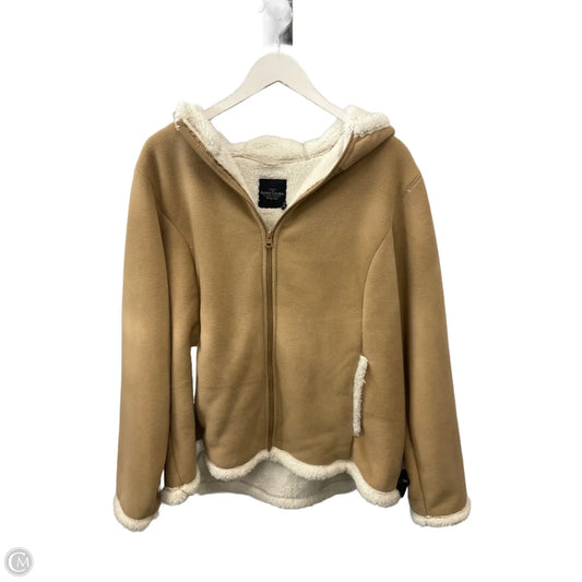 Jacket Fleece By Faded Glory In Beige, Size: 2x