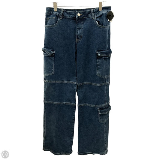 Jeans Wide Leg By Windsor In Blue Denim, Size: L