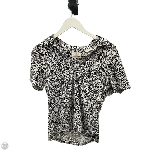Athletic Top Short Sleeve By Cme In Zebra Print, Size: M