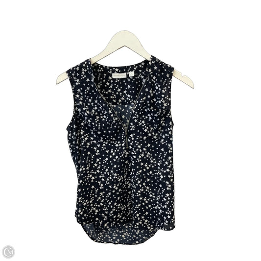 Top Sleeveless By New York And Co In Blue & White, Size: Xs