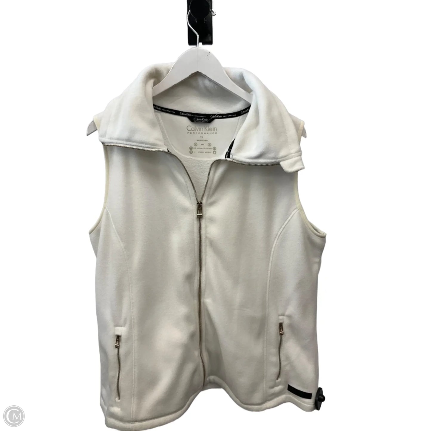 Vest Fleece By Calvin Klein In White, Size: 1x