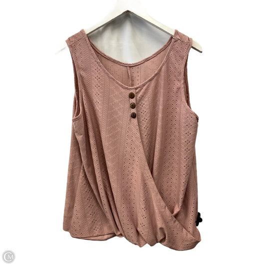 Top Sleeveless By Cme In Pink, Size: Xxl