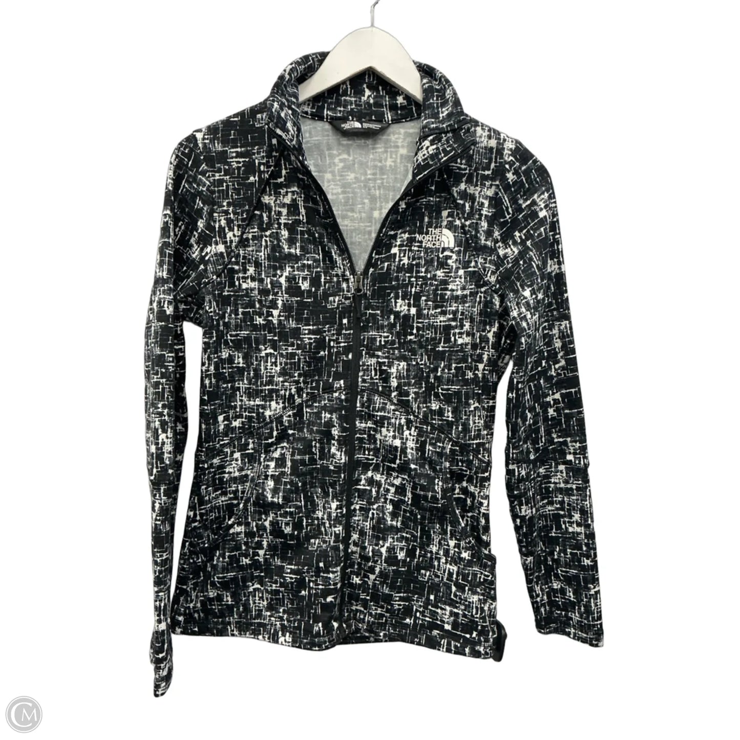 Athletic Jacket By The North Face In Black & White, Size: S