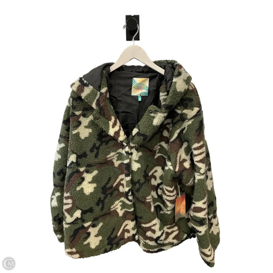 Jacket Fleece By Clothes Mentor In Camouflage Print, Size: 3x