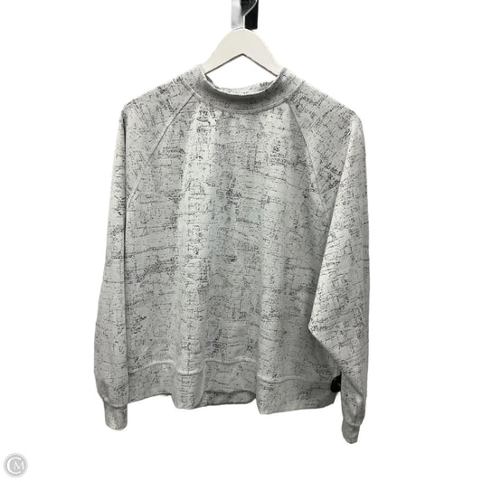 Athletic Top Long Sleeve Collar By Eddie Bauer In Grey, Size: Xl
