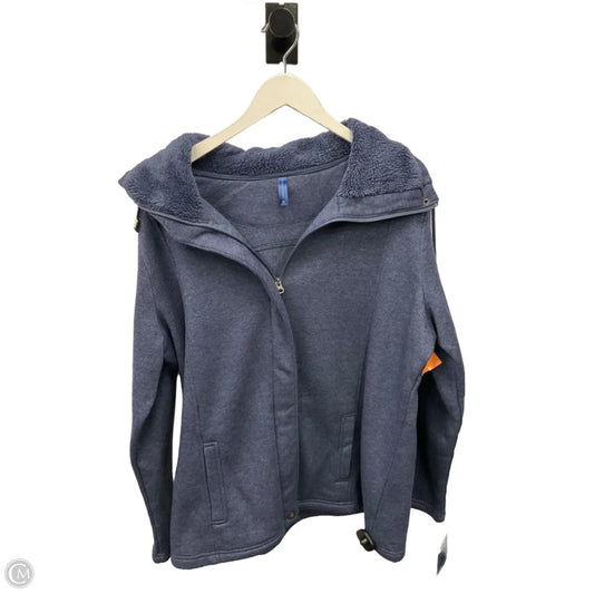 Jacket Fleece By Falls Creek In Navy, Size: 2x