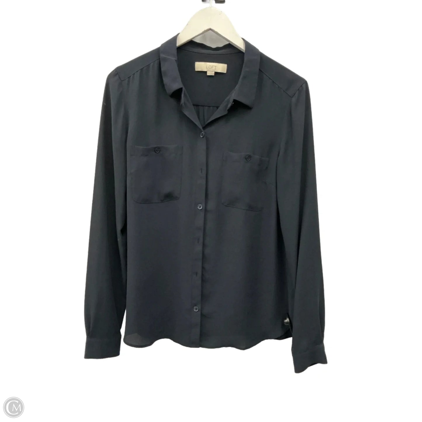Top Long Sleeve By Loft In Navy, Size: M