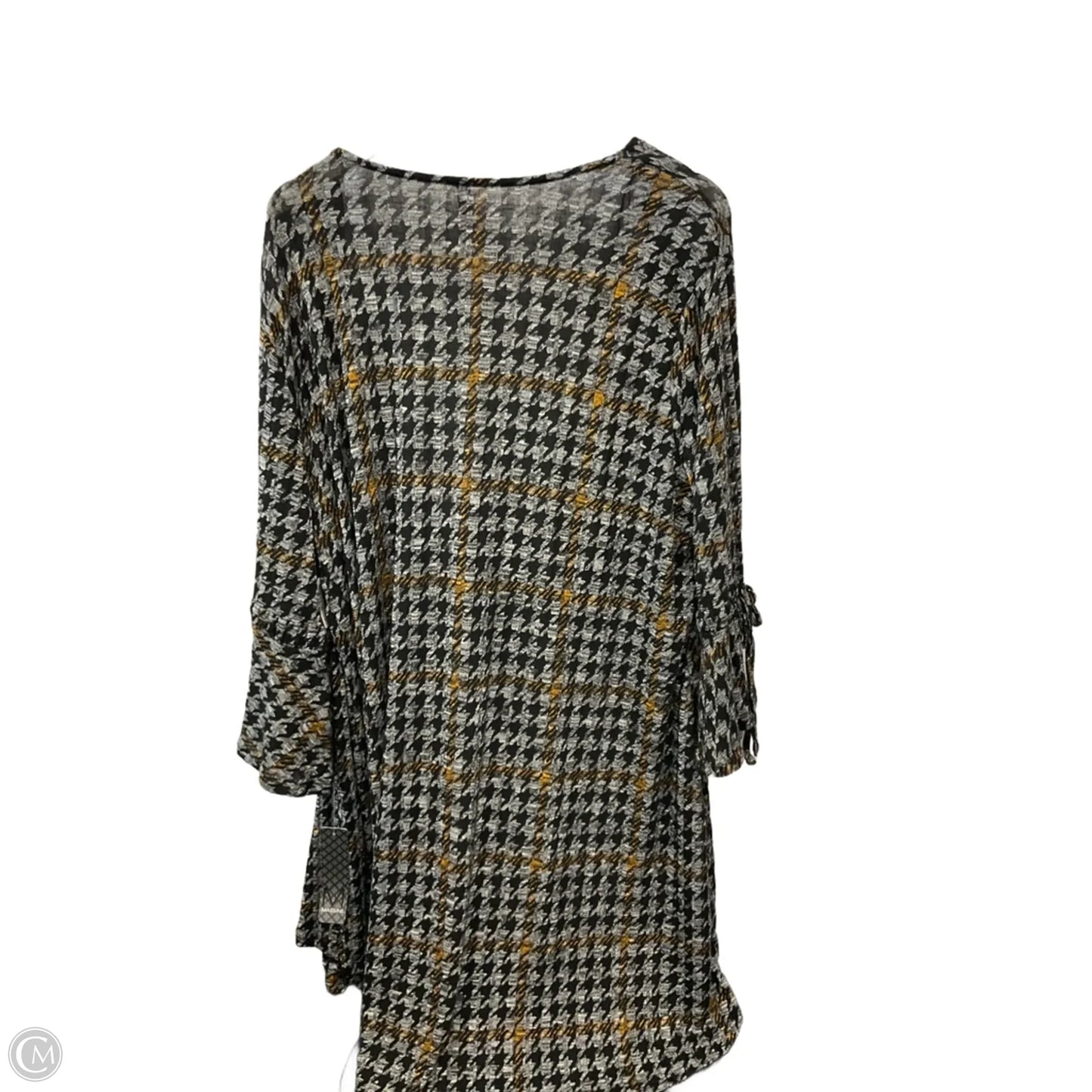 Cardigan By Massini In Black & Grey, Size: 2x