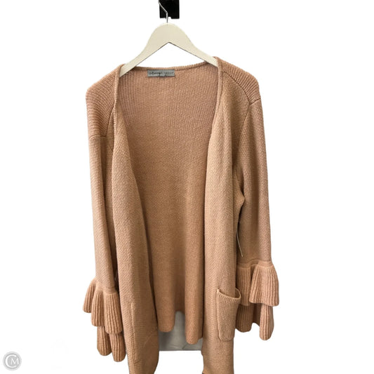 Sweater Cardigan By Absolutely Famous In Peach, Size: 3x