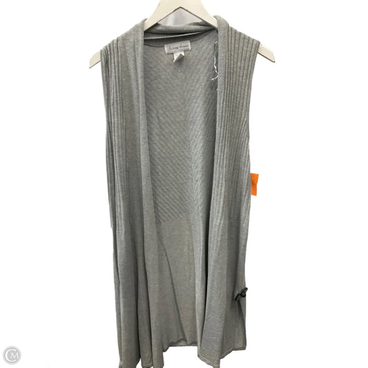Vest Sweater By Clothes Mentor In Grey, Size: 1x