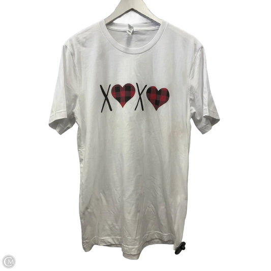 Top Short Sleeve By Canvas In White, Size: L