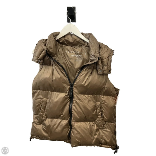 Vest Puffer & Quilted By Sanctuary In Taupe, Size: L