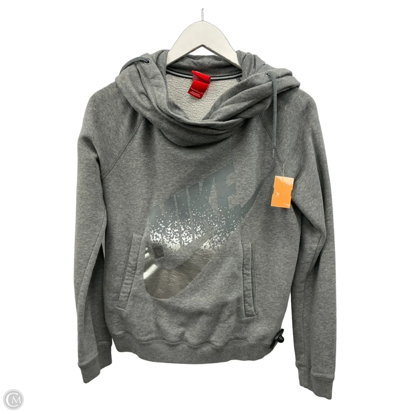 Sweatshirt Hoodie By Nike Apparel In Grey, Size: S