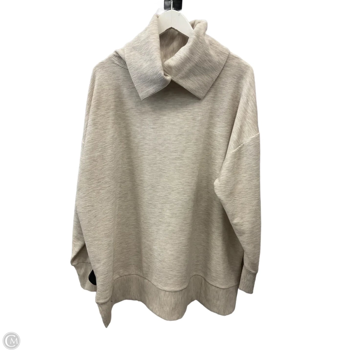 Top Long Sleeve By Ideology In Cream, Size: 3x
