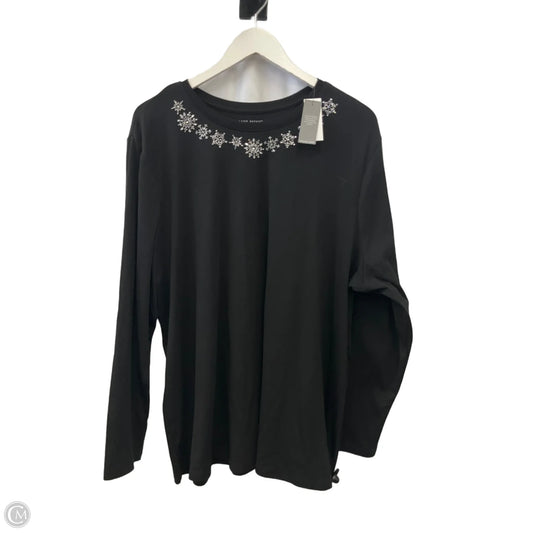 Top Long Sleeve By Lane Bryant In Black, Size: 3x