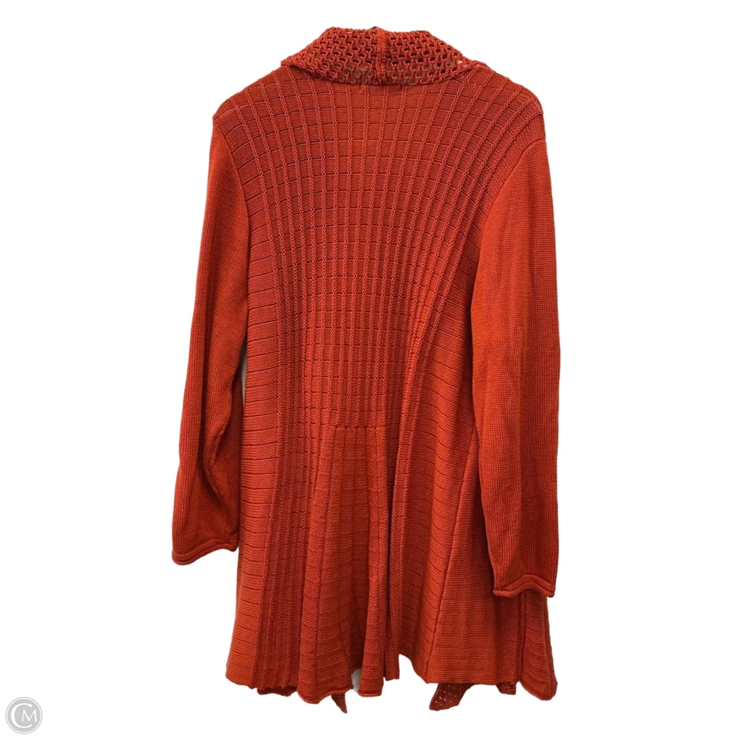 Sweater Cardigan By Notations In Orange, Size: 2x