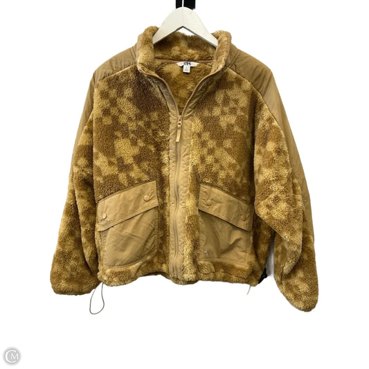 Jacket Fleece By Joy Lab In Brown, Size: L
