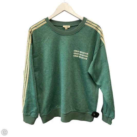 Sweatshirt Crewneck By Oddi In Green, Size: L
