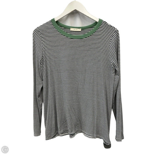 Top Long Sleeve By Clothes Mentor In Blue & White, Size: M
