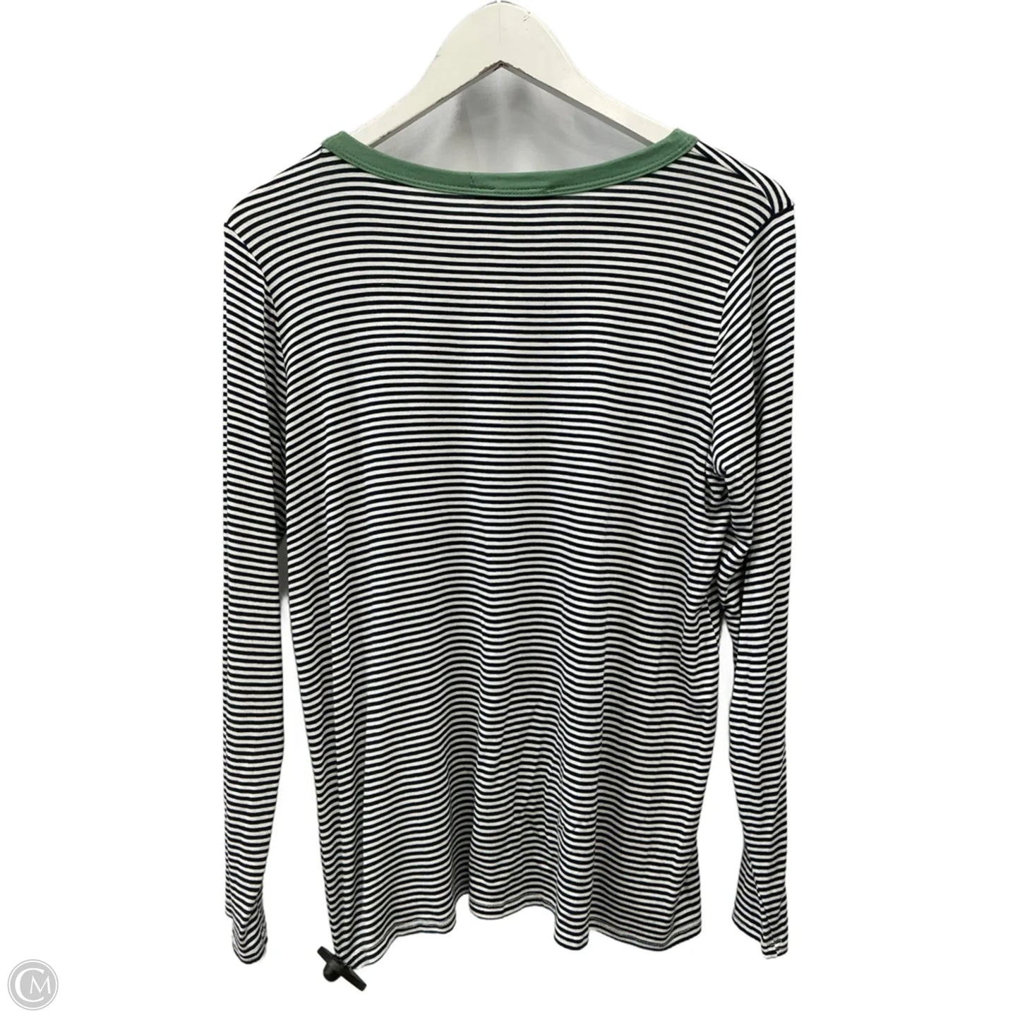 Top Long Sleeve By Clothes Mentor In Blue & White, Size: M