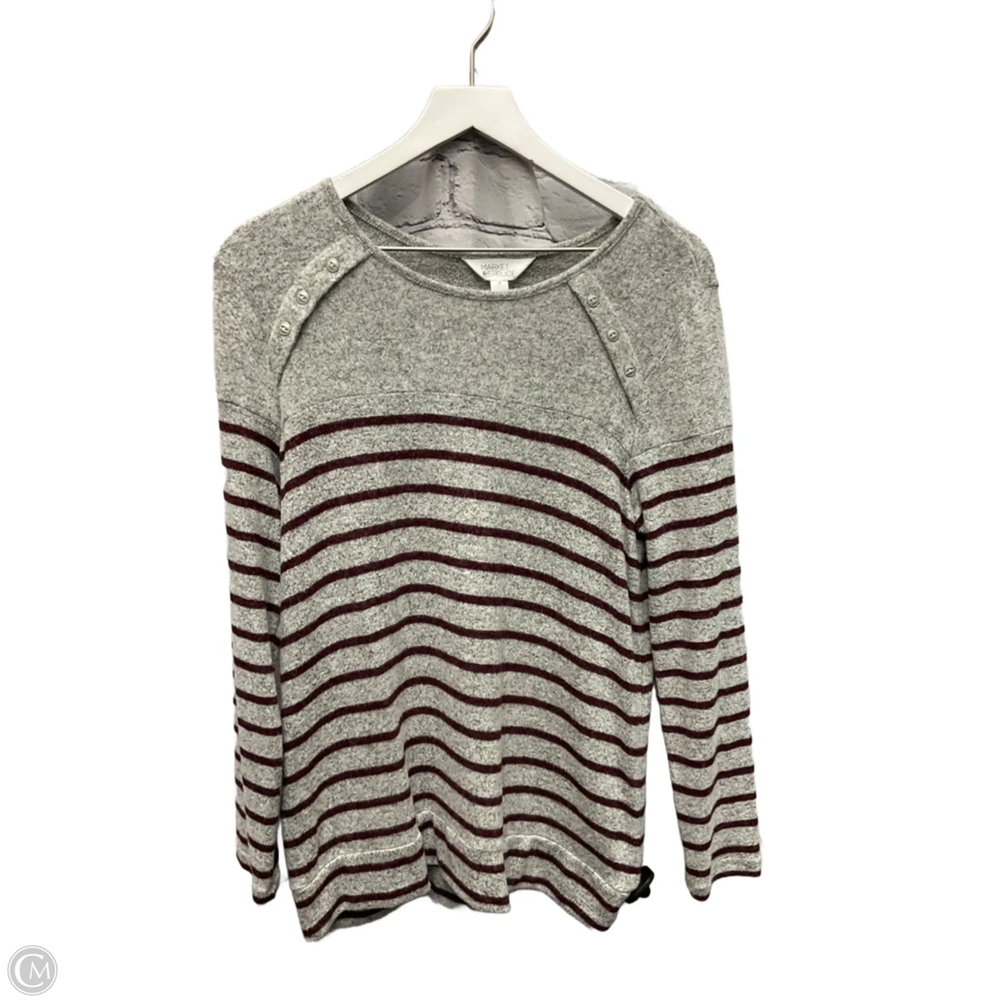Top Long Sleeve By Market & Spruce In Grey, Size: M