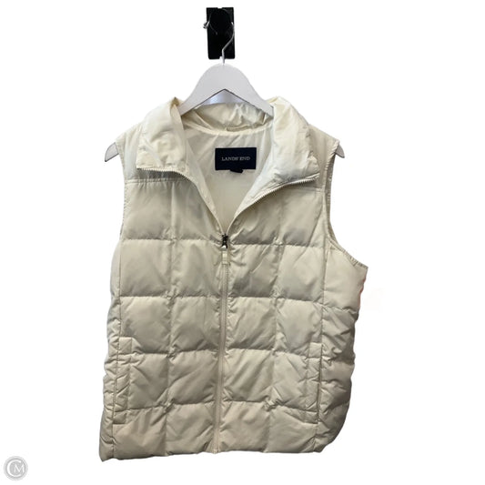 Vest Puffer & Quilted By Lands End In Cream, Size: L