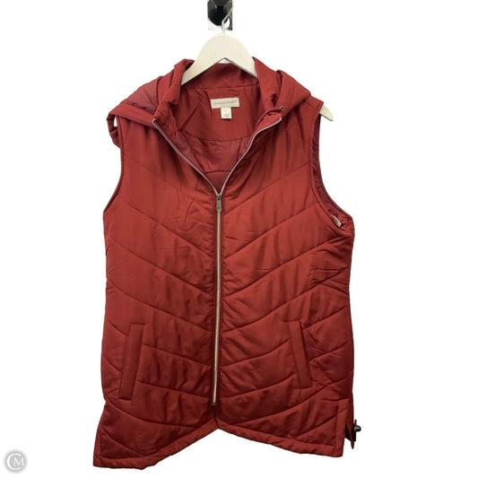 Vest Puffer & Quilted By Christopher And Banks In Red, Size: Xl