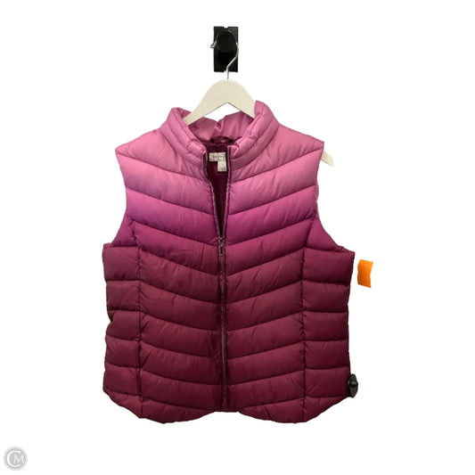Vest Puffer & Quilted By Christopher And Banks In Purple, Size: Xl