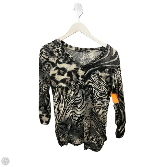 Top 3/4 Sleeve By Cme In Grey, Size: M