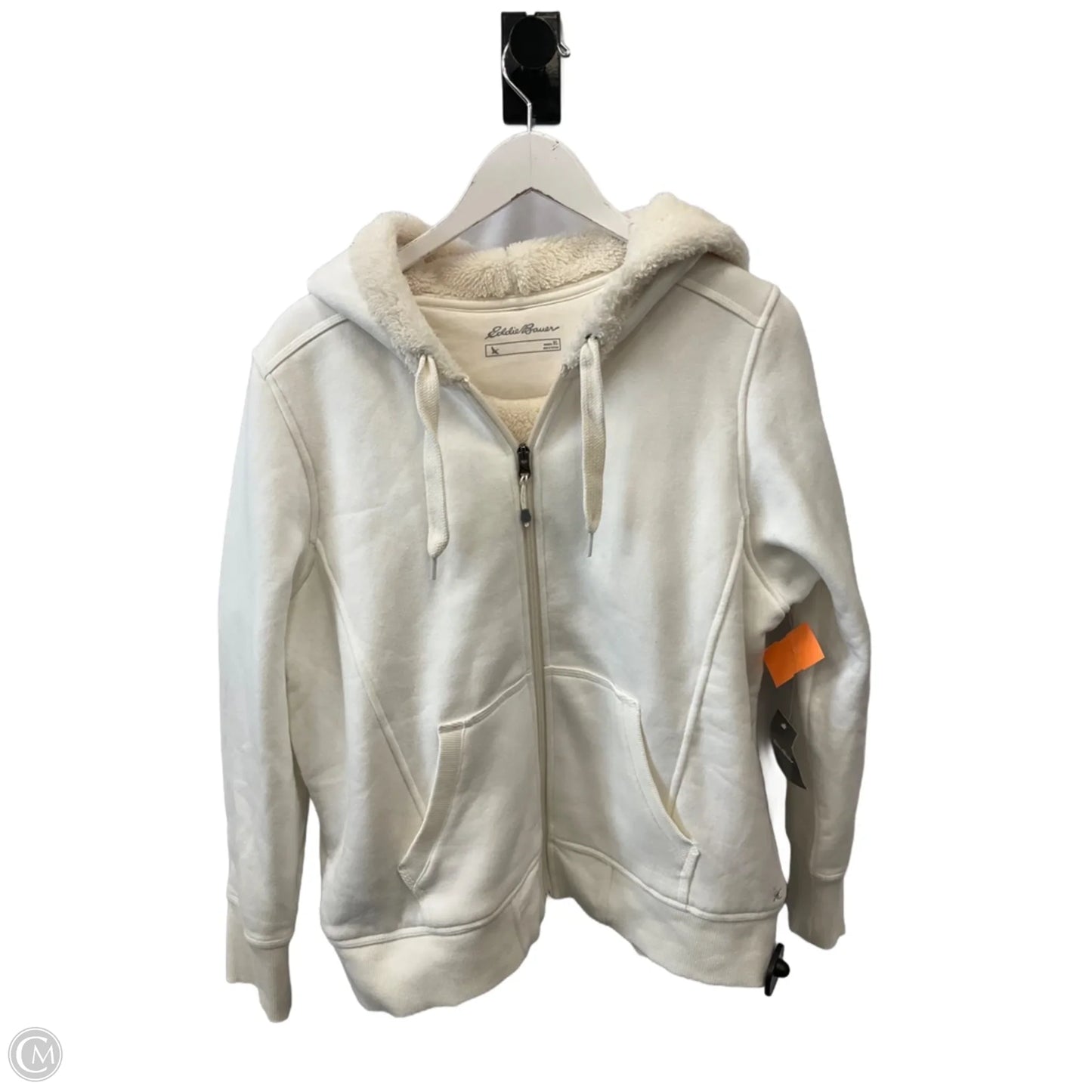 Jacket Fleece By Eddie Bauer In White, Size: Xl