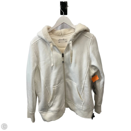 Jacket Fleece By Eddie Bauer In White, Size: Xl