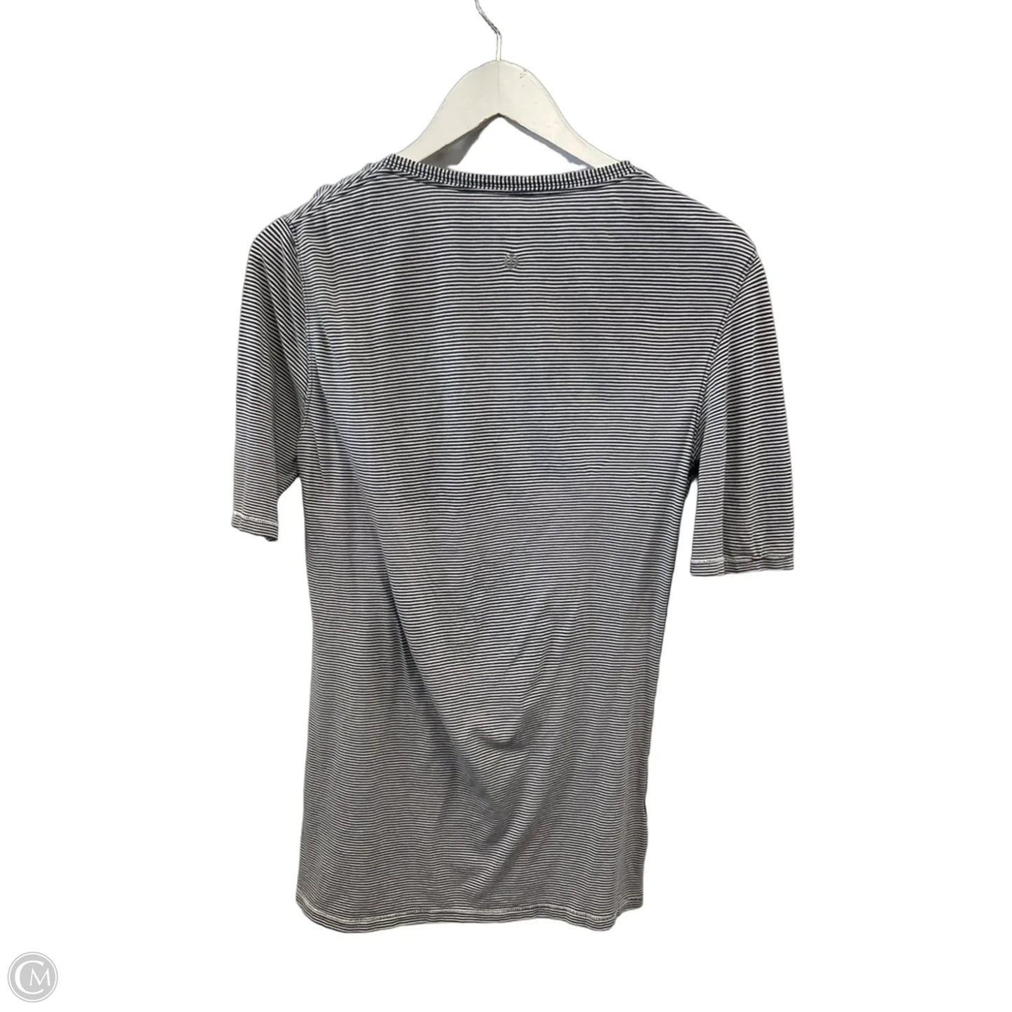 Athletic Top Short Sleeve By Lululemon In Blue & White, Size: M