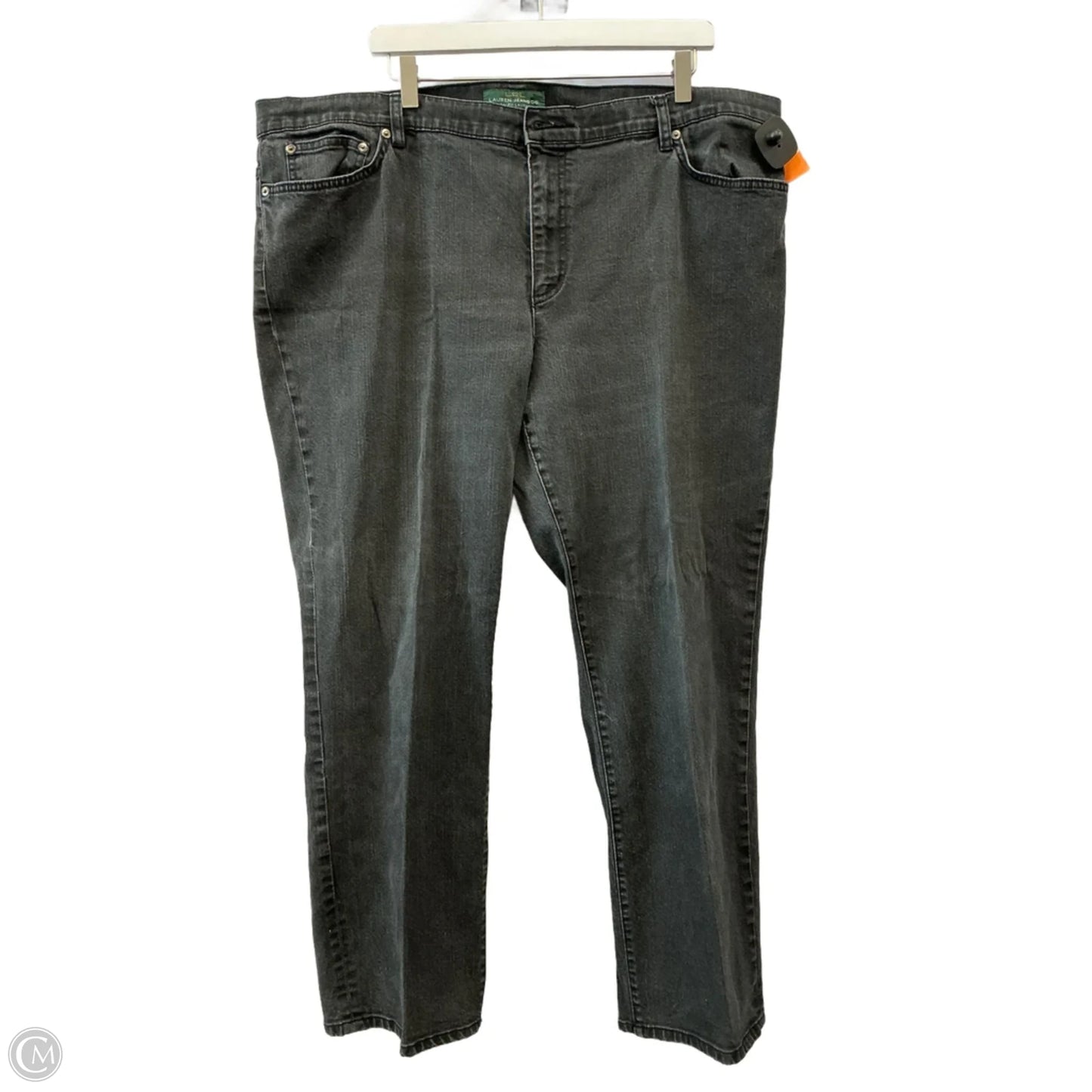 Jeans Straight By Lauren By Ralph Lauren In Black, Size: 22