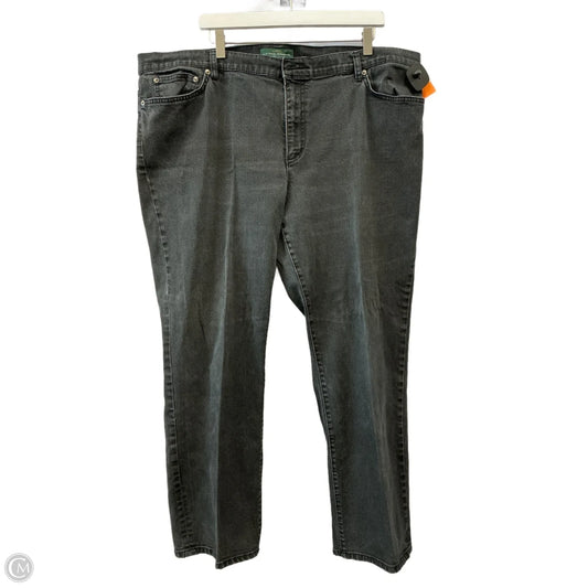 Jeans Straight By Lauren By Ralph Lauren In Black, Size: 22
