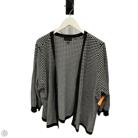 Cardigan By Worthington In Black & White, Size: 3x