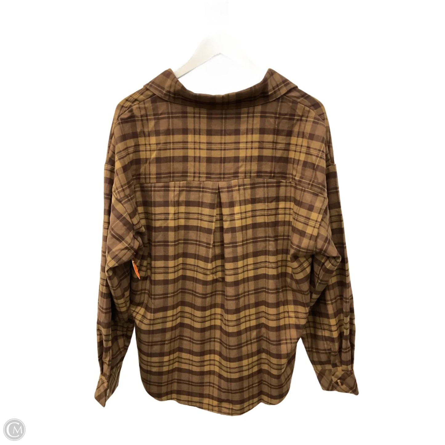 Top Long Sleeve By Clothes Mentor In Brown, Size: Xl