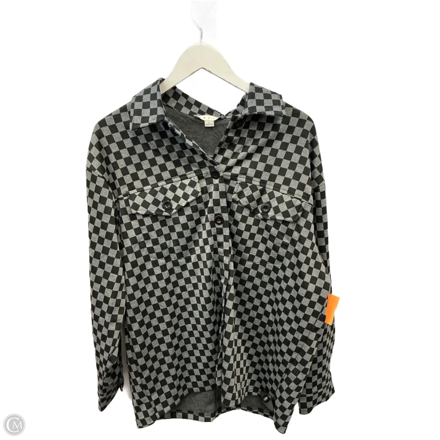 Top Long Sleeve By Hyfve In Grey, Size: L