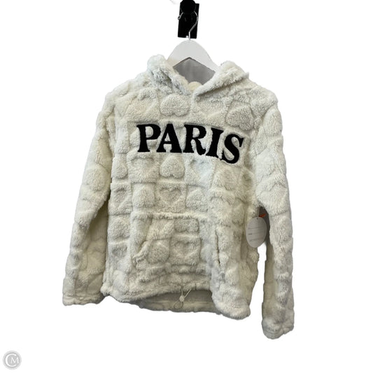 Sweatshirt Hoodie By Clothes Mentor In White, Size: L