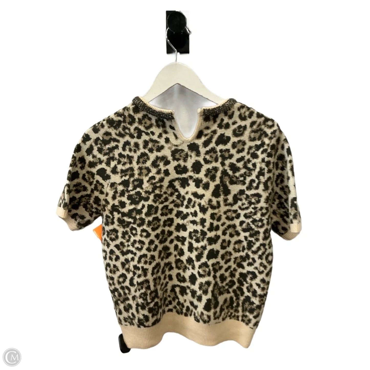Sweater Short Sleeve By Philosophy In Animal Print, Size: M