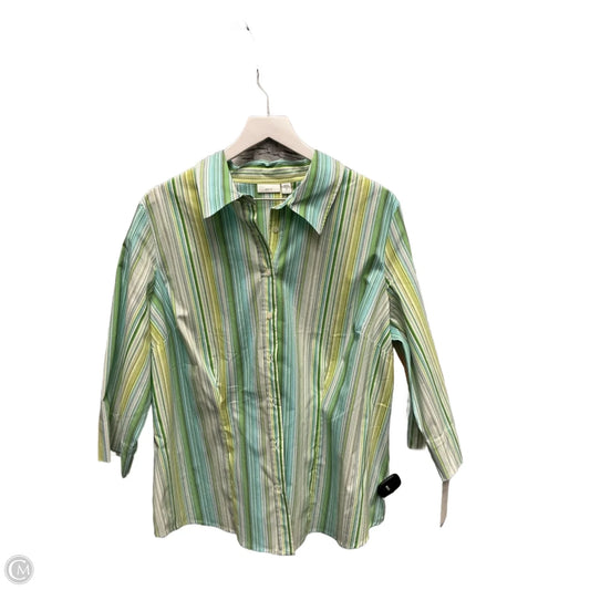 Top 3/4 Sleeve By Apt 9 In Green, Size: 1x