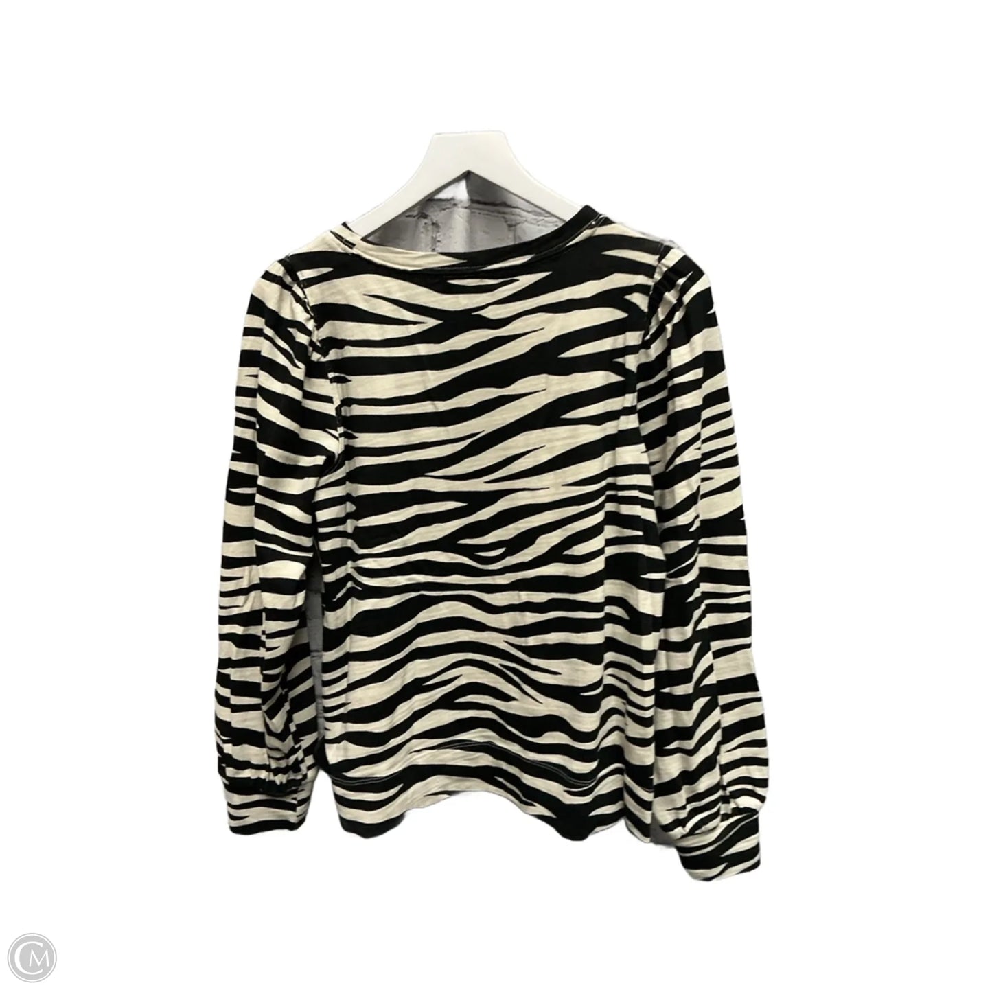 Top Long Sleeve By Loft In Zebra Print, Size: M